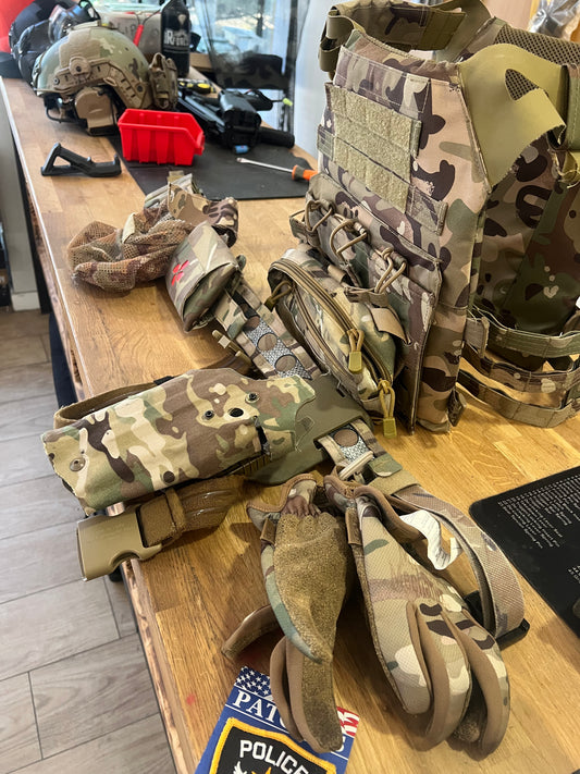 PACK MULTICAM GILET CEINTURON COMPLET